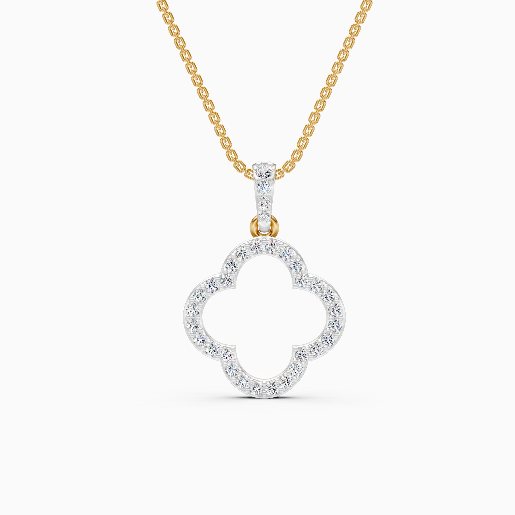 Clover Lab Grown Diamond Pendant Necklace